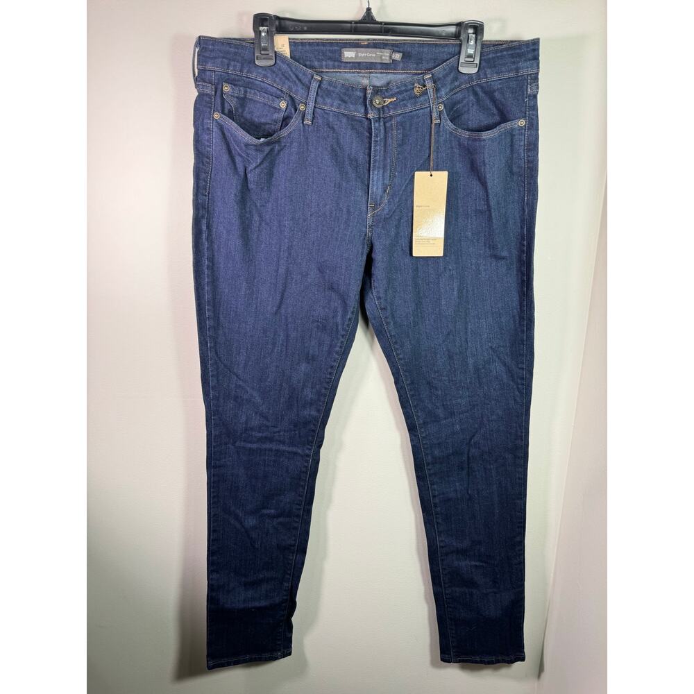 NWT Levi's Slight Curve Modern Rise Skinny Leg Dark Wash Jeans Size 16